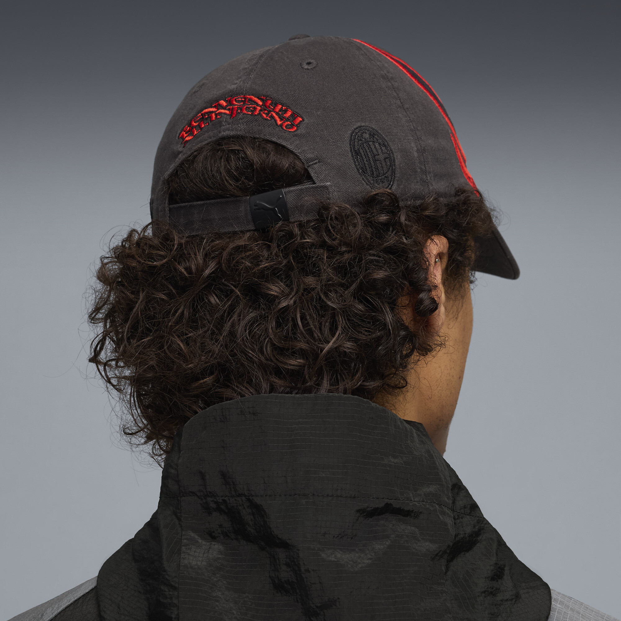 PUMA AC MILAN x SLAM JAM pet, Zwart/Rood thumbnail 3