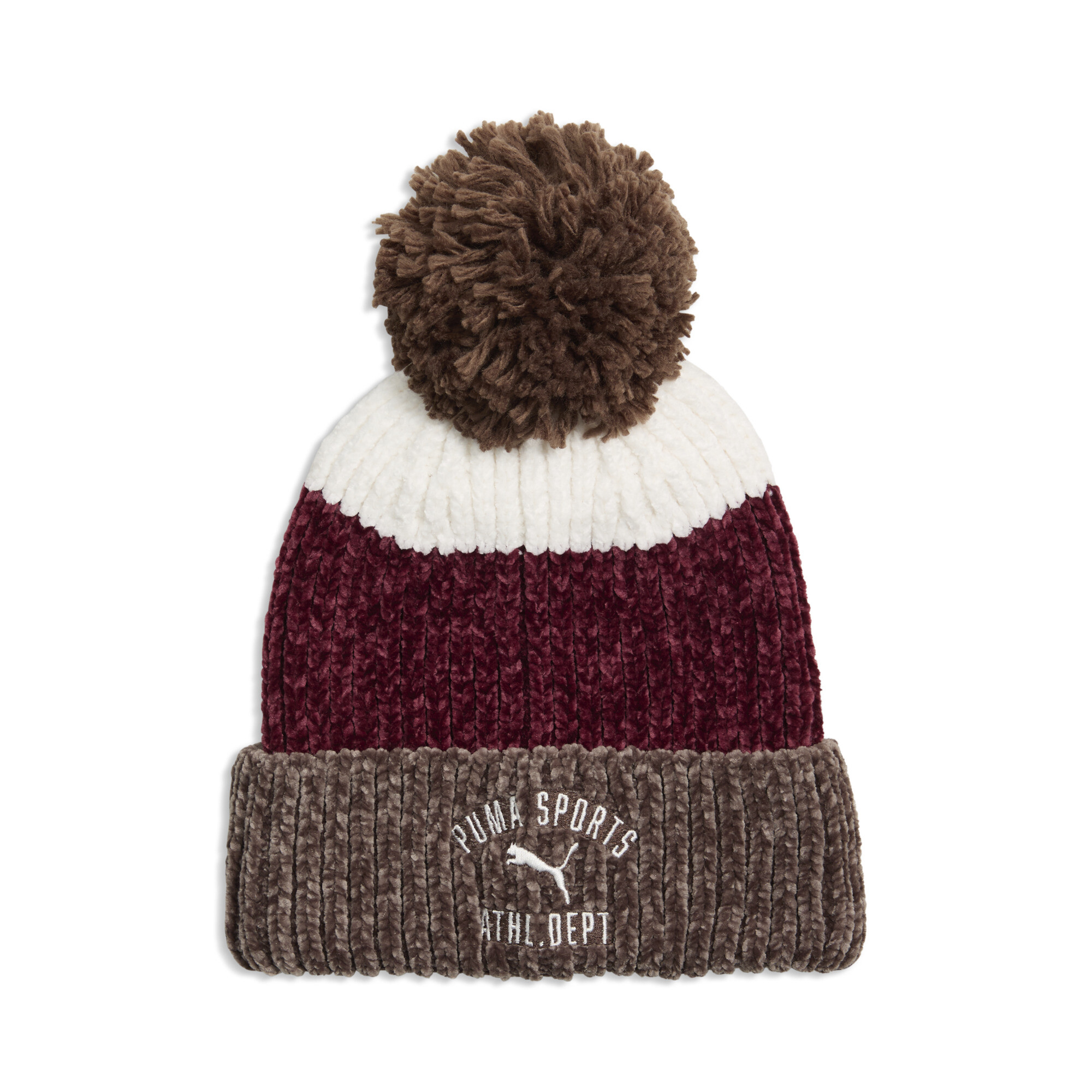PUMA Varsity Beanie mit mittelhoher Krone und Umschlag Unisex, Accessoires, Braun, OSFA