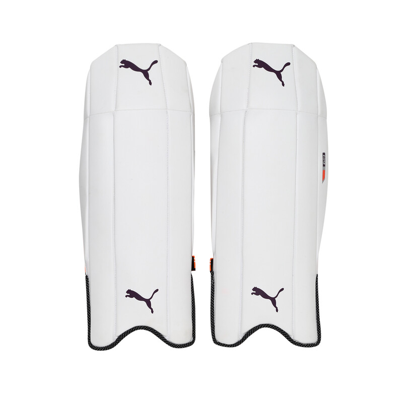 PUMA EVO 3 Cricket Wicket Keeper Pad, White/orange/purple