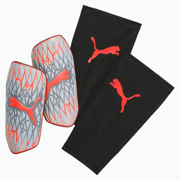 FUTURE 19.2 Shin Guards, Grey Dawn-Nrgy Red-Quarry, large-ZAF