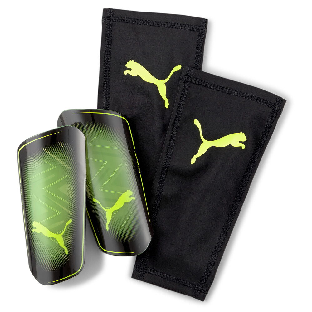 ULTRA Light Football Sleeve Shin Guards Yellow PUMA