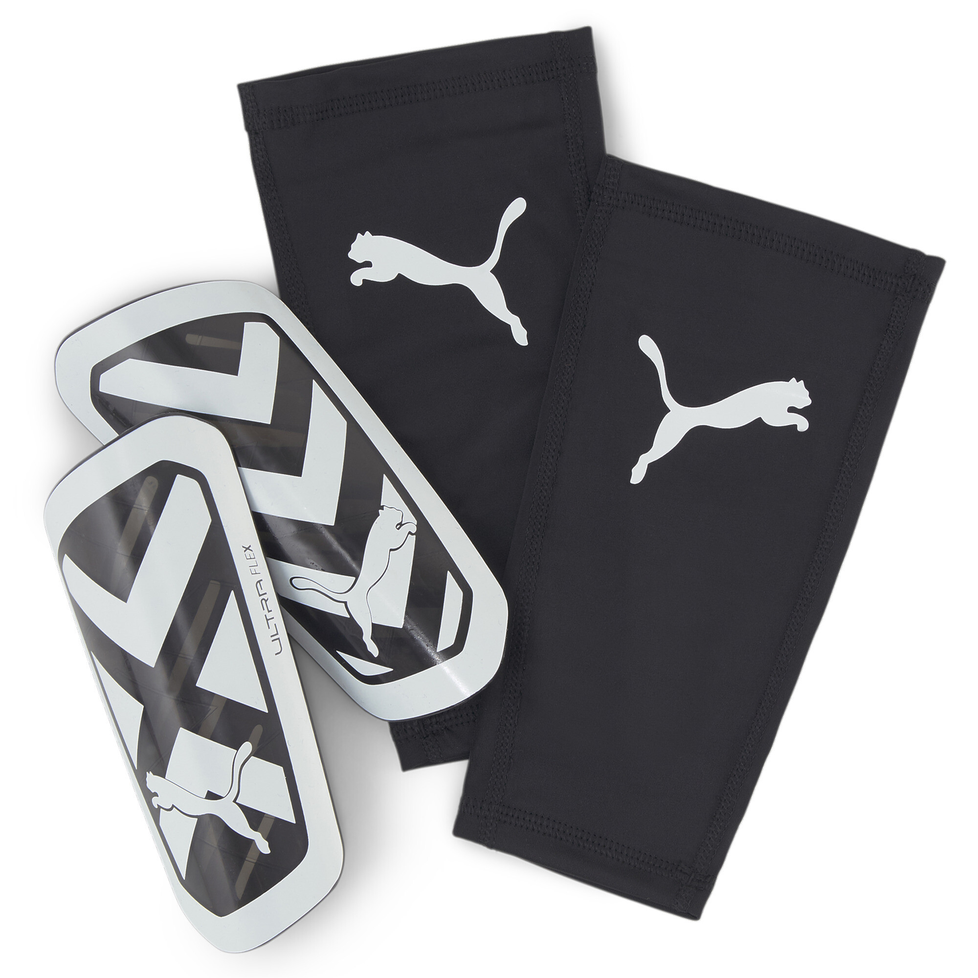 Puma ULTRA Flex Sleeve Football Shin Guards, Black, Size XS, Accessories