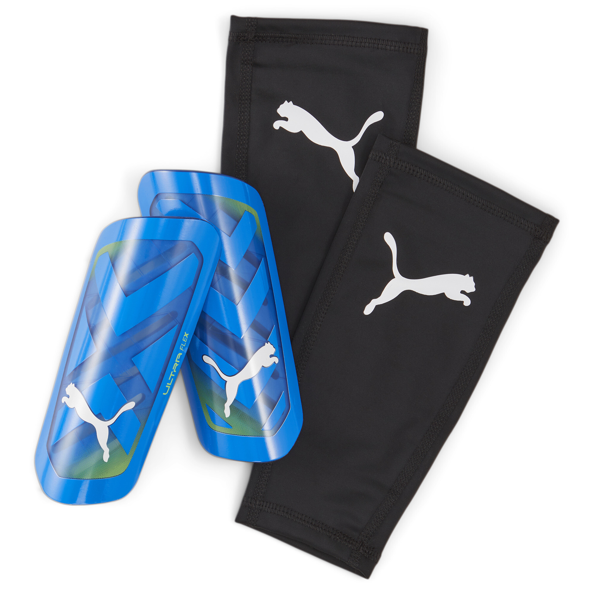 Puma ULTRA Flex Sleeve Football Shin Guards, Blue, Size L, Accessories