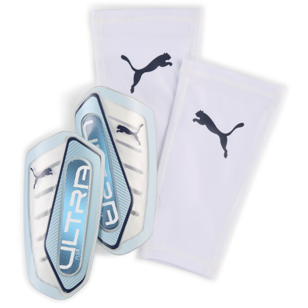 Canilleras PUMA de fútbol ULTRA Flex En Icy Azul/Azul Jewel