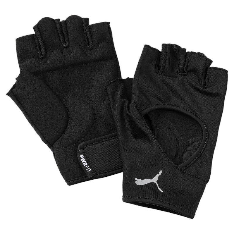 Kids PUMA Training Essential Unisex Fingered Gloves in Black/Gray size L