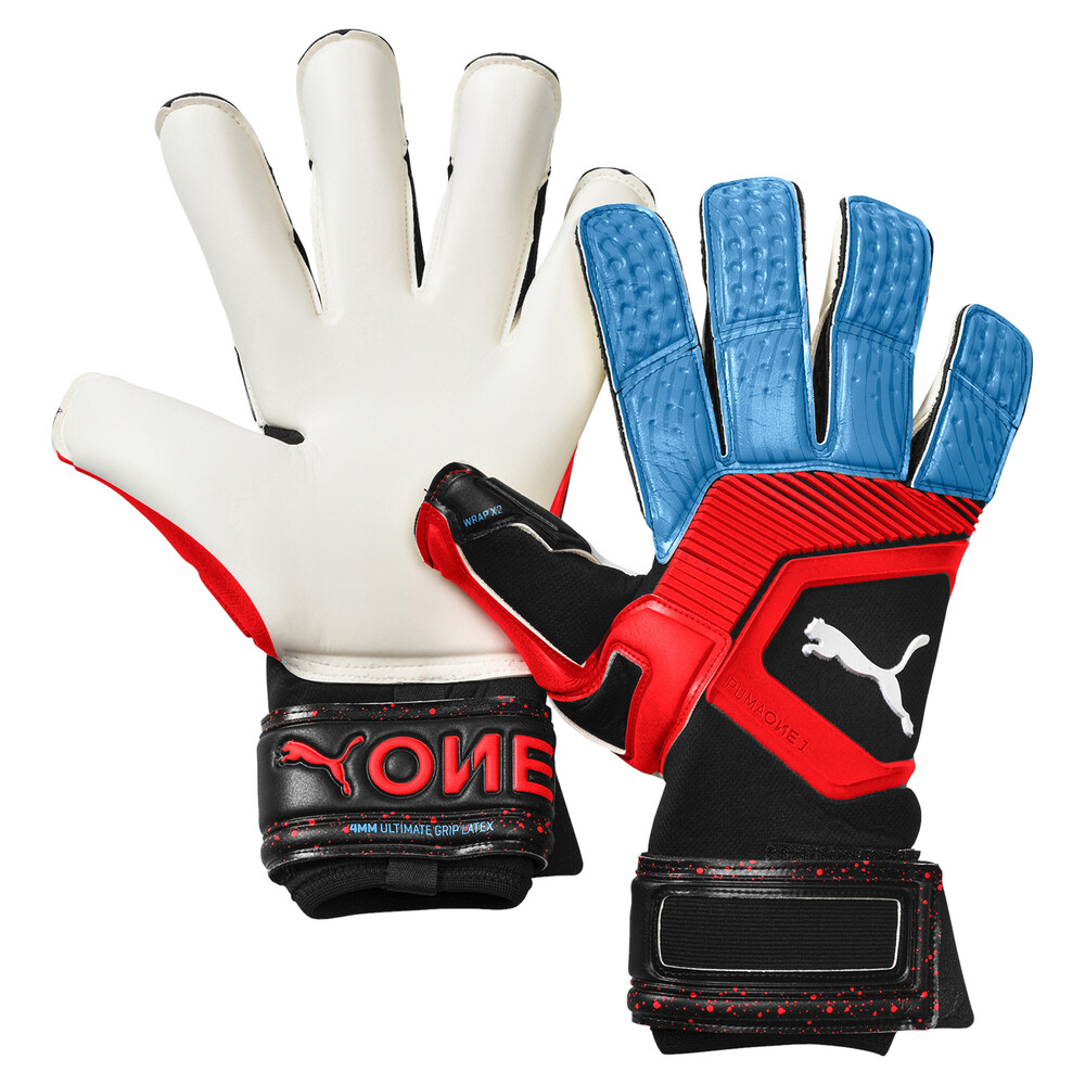 Puma One Grip 1 Hybrid Pro Goalkeeper Gloves Black Puma