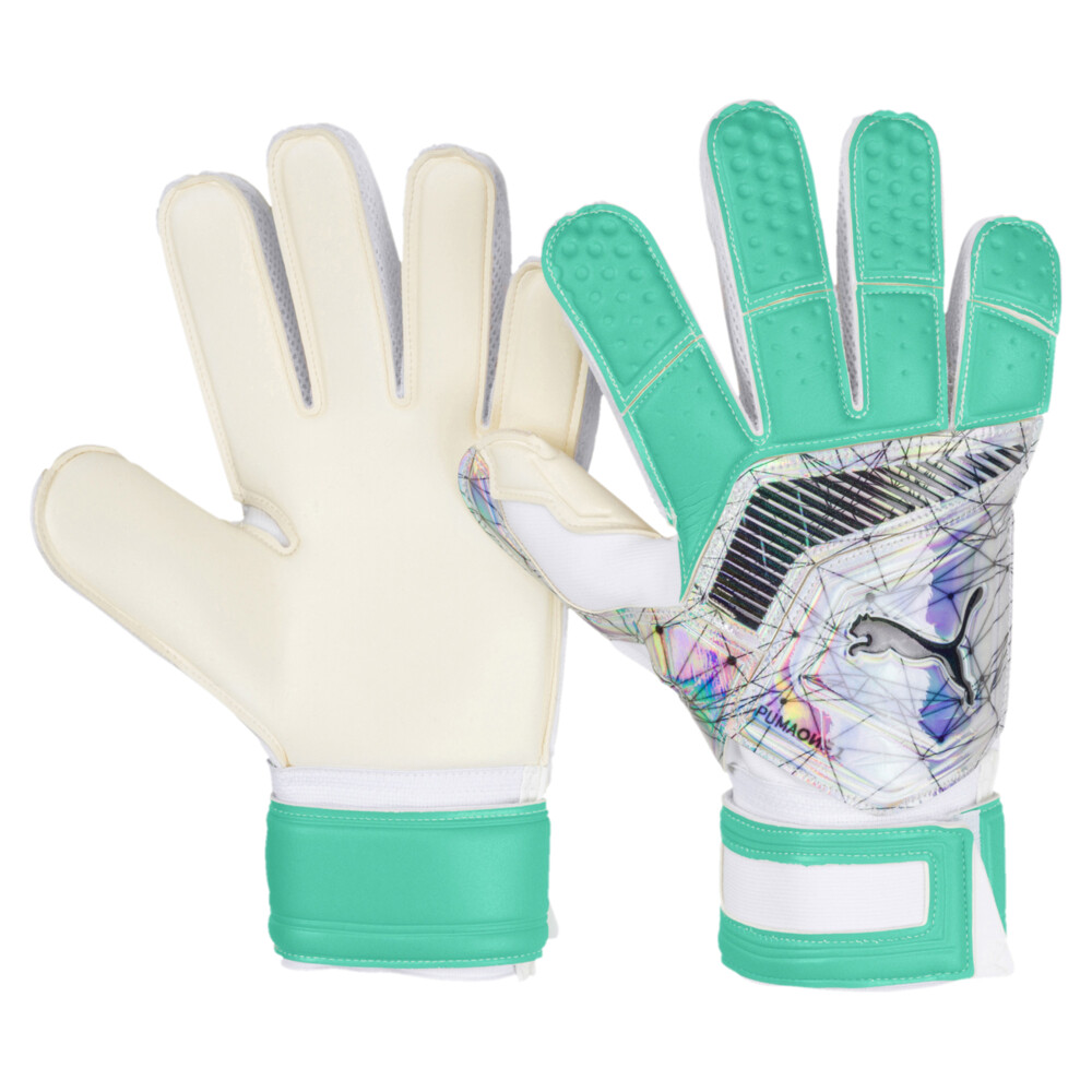 

PUMA - Вратарские перчатки Puma One Grip 1 RC – White-Color Shift-Green –, Белый
