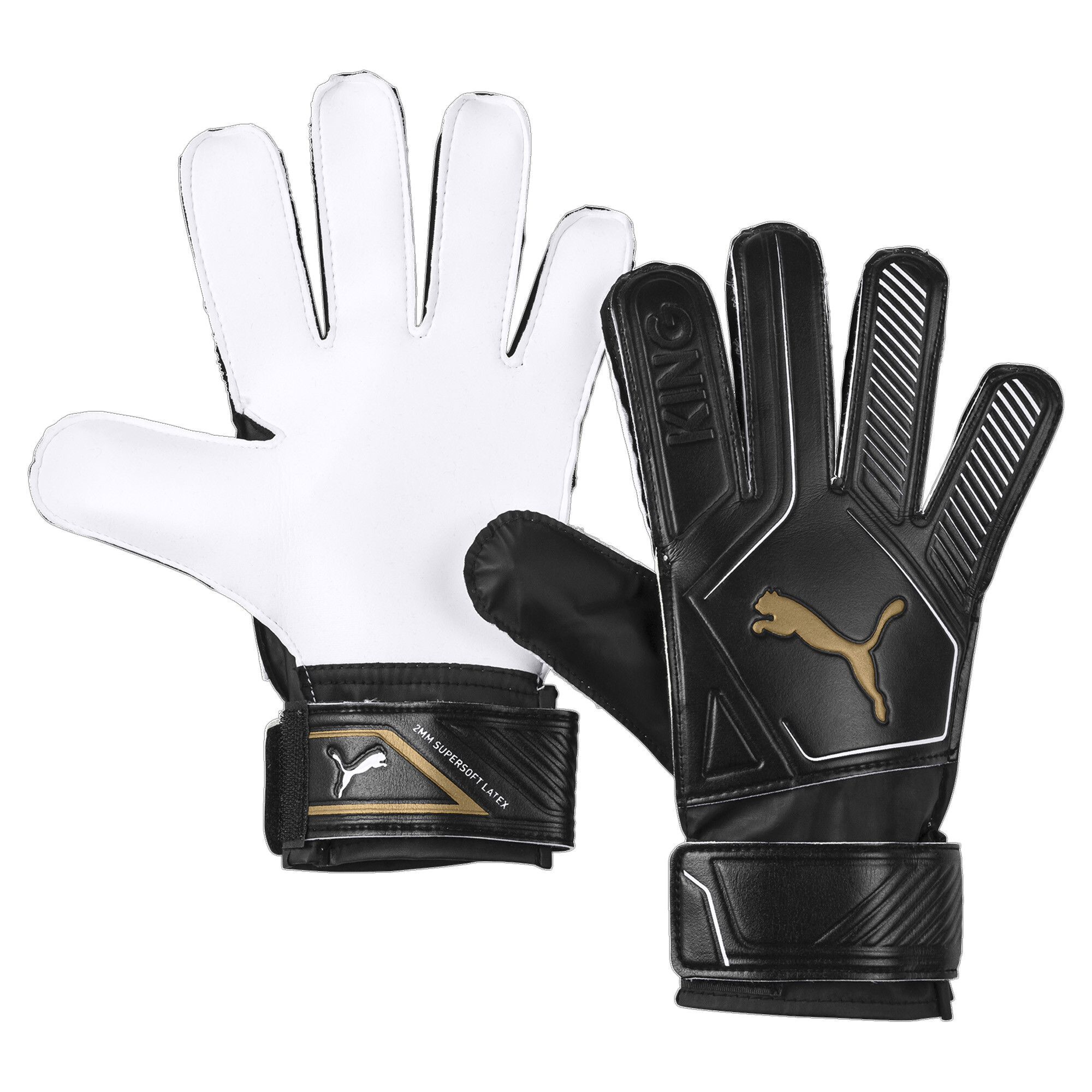 Puma King 4 Goalkeeper Gloves, Black, Size 5, Accessories