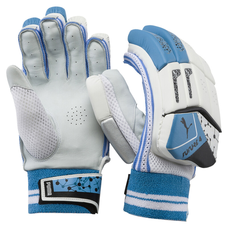 

PUMA Future 20.4 Cricket Batting Gloves, Black/silver/blue