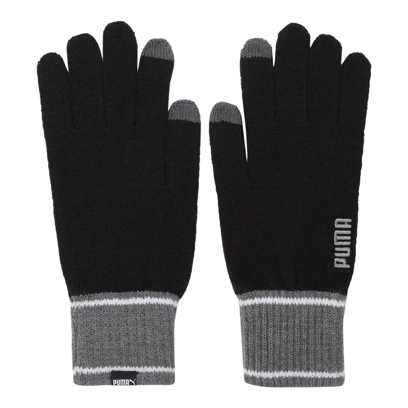 

PUMA Knit Winter Gloves, Black/gray