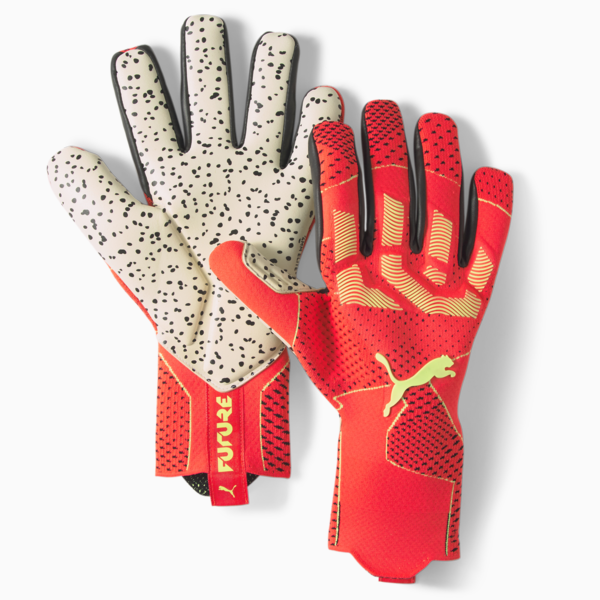 FUTURE:ONE Grip 1 NC Football Goalkeeper Gloves, Fiery Coral-Fizzy Light, large-ZAF