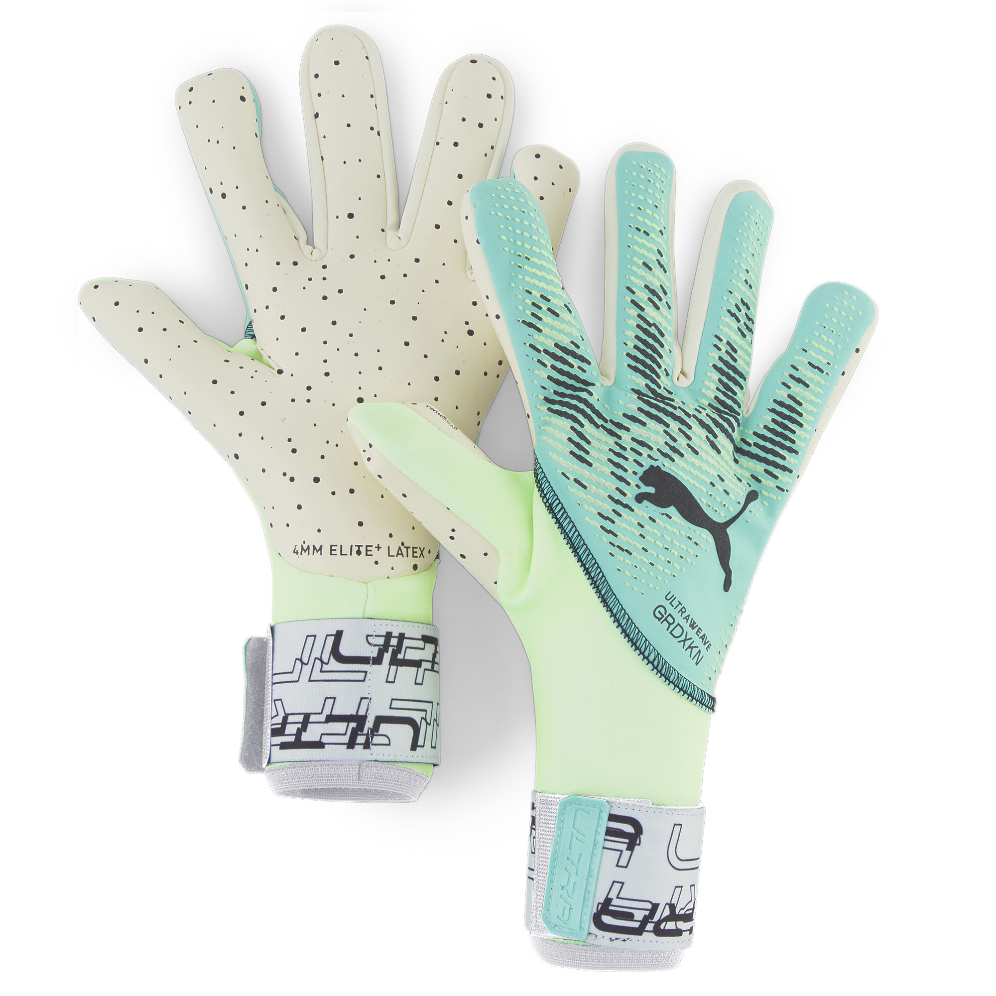 Puma ULTRA Ultimate 1 Negative Cut Football Goalkeeper's Gloves, Green, Size 10.5, Accessories