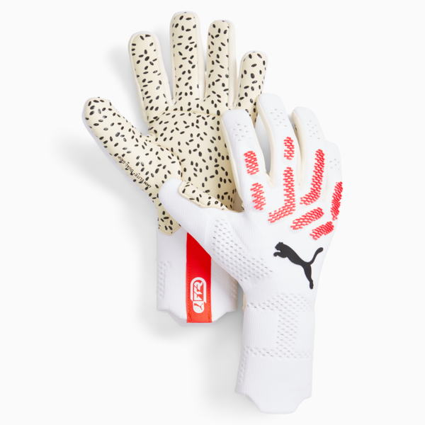 FUTURE Ultimate Negative Cut Football Goalkeeper Gloves, PUMA White-Fire Orchid, large-ZAF