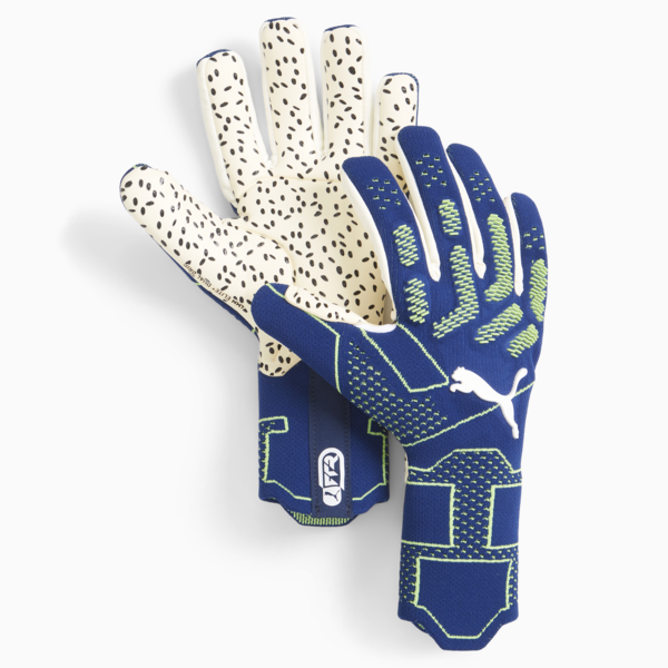 FUTURE Ultimate Negative Cut Football Goalkeeper Gloves, Persian Blue-Pro Green, large-ZAF