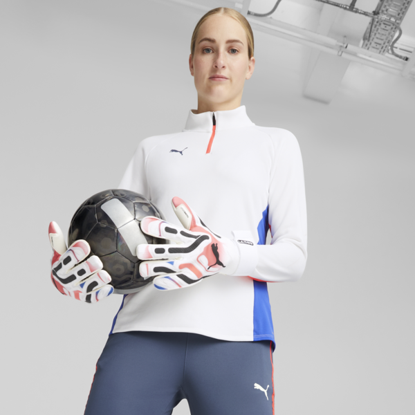 ULTRA Ultimate Hybrid Goalkeeper Gloves, PUMA White-Ultra Blue-Fire Orchid, large-ZAF