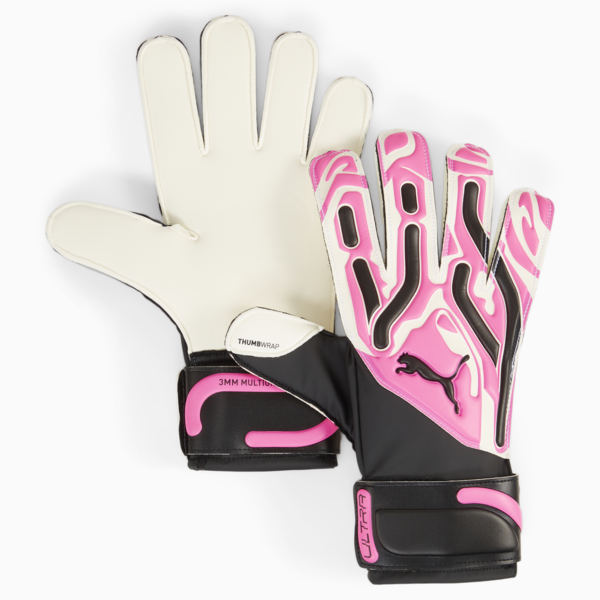 PUMA ULTRA Match RC Goalkeeper Gloves, Poison Pink-PUMA White-PUMA Black, large-ZAF