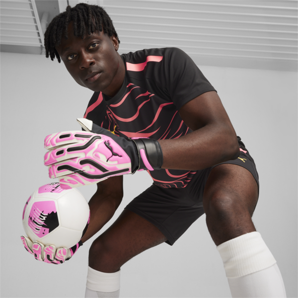 PUMA ULTRA Match RC Goalkeeper Gloves, Poison Pink-PUMA White-PUMA Black, large-ZAF