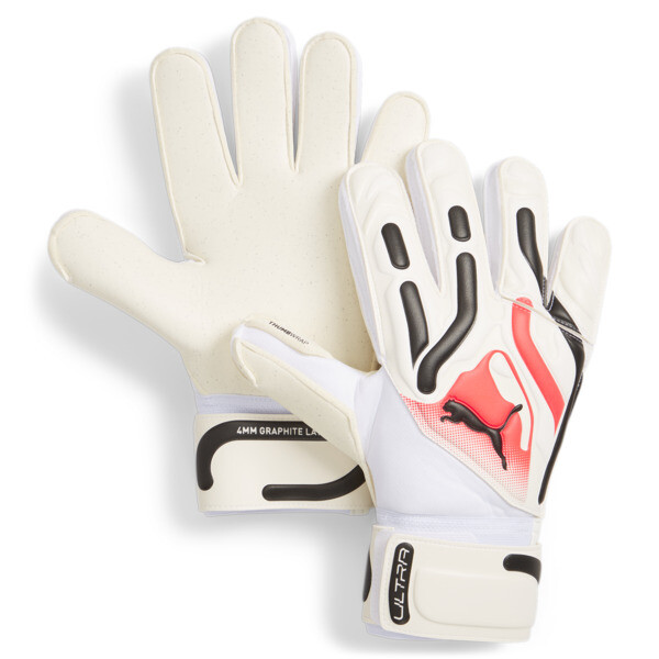 PUMA ULTRA Pro Protect RC Goalkeeper Gloves, PUMA White-Ultra Blue-Fire Orchid, large-ZAF