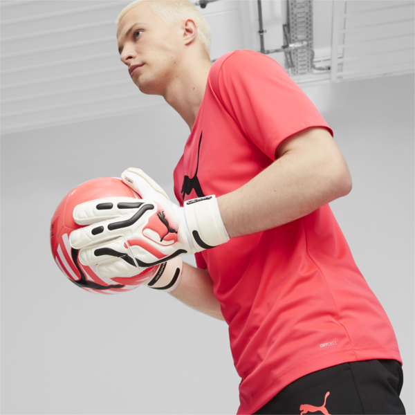 PUMA ULTRA Pro Protect RC Goalkeeper Gloves, PUMA White-Ultra Blue-Fire Orchid, large-ZAF