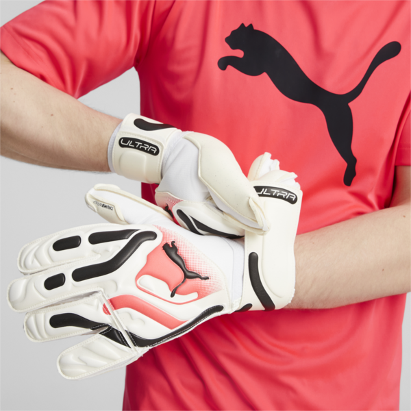 PUMA ULTRA Pro Protect RC Goalkeeper Gloves, PUMA White-Ultra Blue-Fire Orchid, large-ZAF