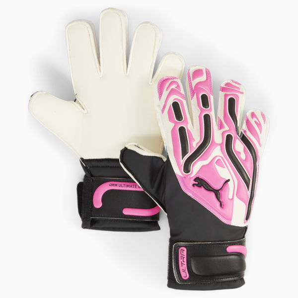 PUMA ULTRA Match Protect Youth Goalkeeper Gloves, Poison Pink-PUMA White-PUMA Black, large-ZAF