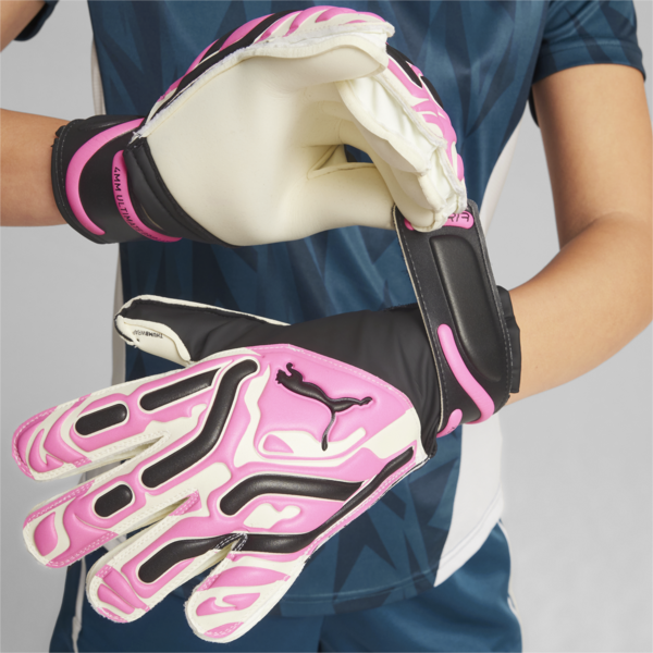 PUMA ULTRA Match Protect Youth Goalkeeper Gloves, Poison Pink-PUMA White-PUMA Black, large-ZAF