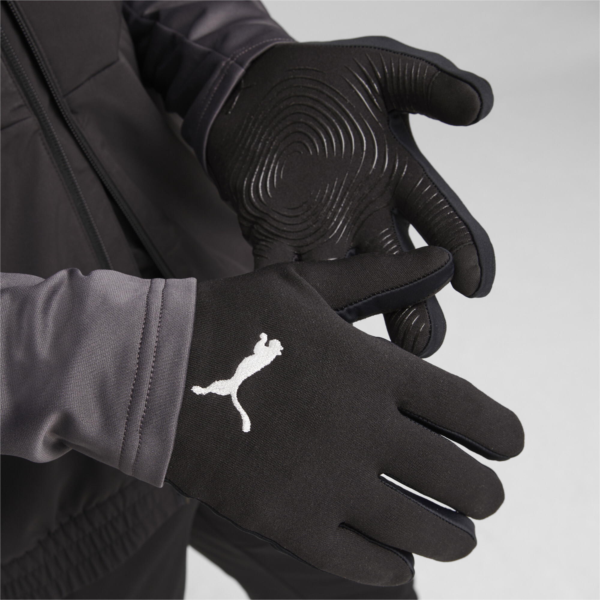 PUMA individualWINTERIZED Player Glove Unisex Keeperhandschoenen - Zwart/Wit - Maat XL