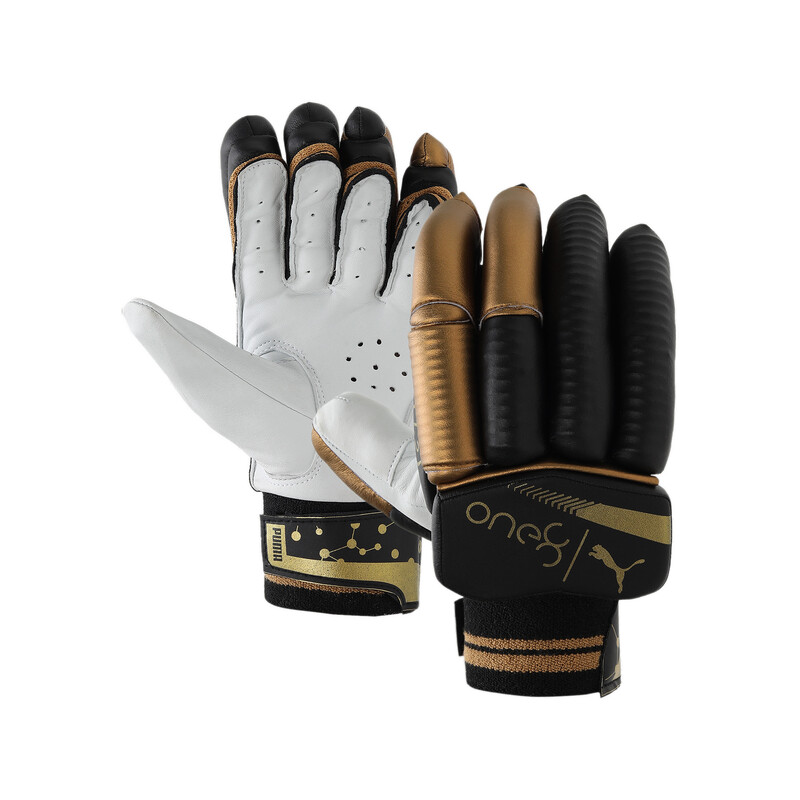

Men's PUMA One8 1.2 Cricket Batting Gloves, Black/gold