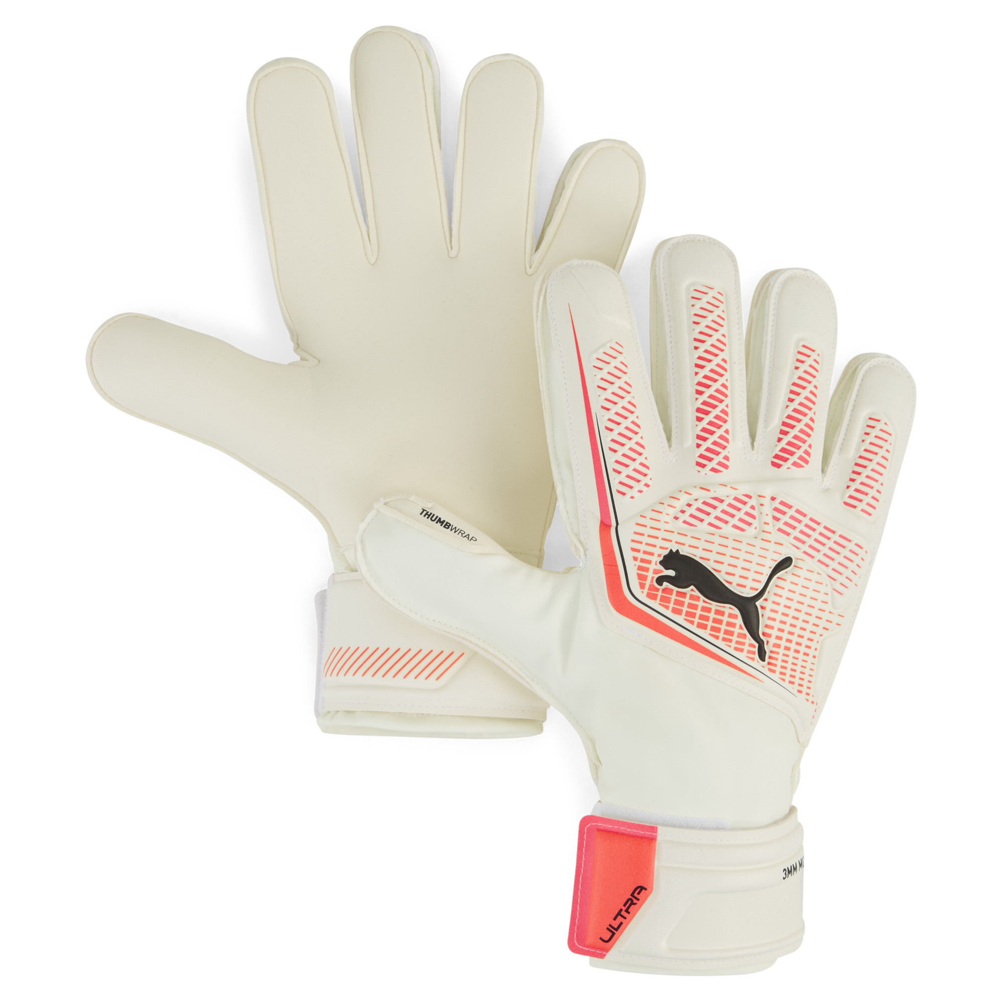 Puma ULTRA MATCH PROTECT RC Torwarthandschuhe | Mit Other Pattern | White/Glowing Red/Black | Größe: 7.5