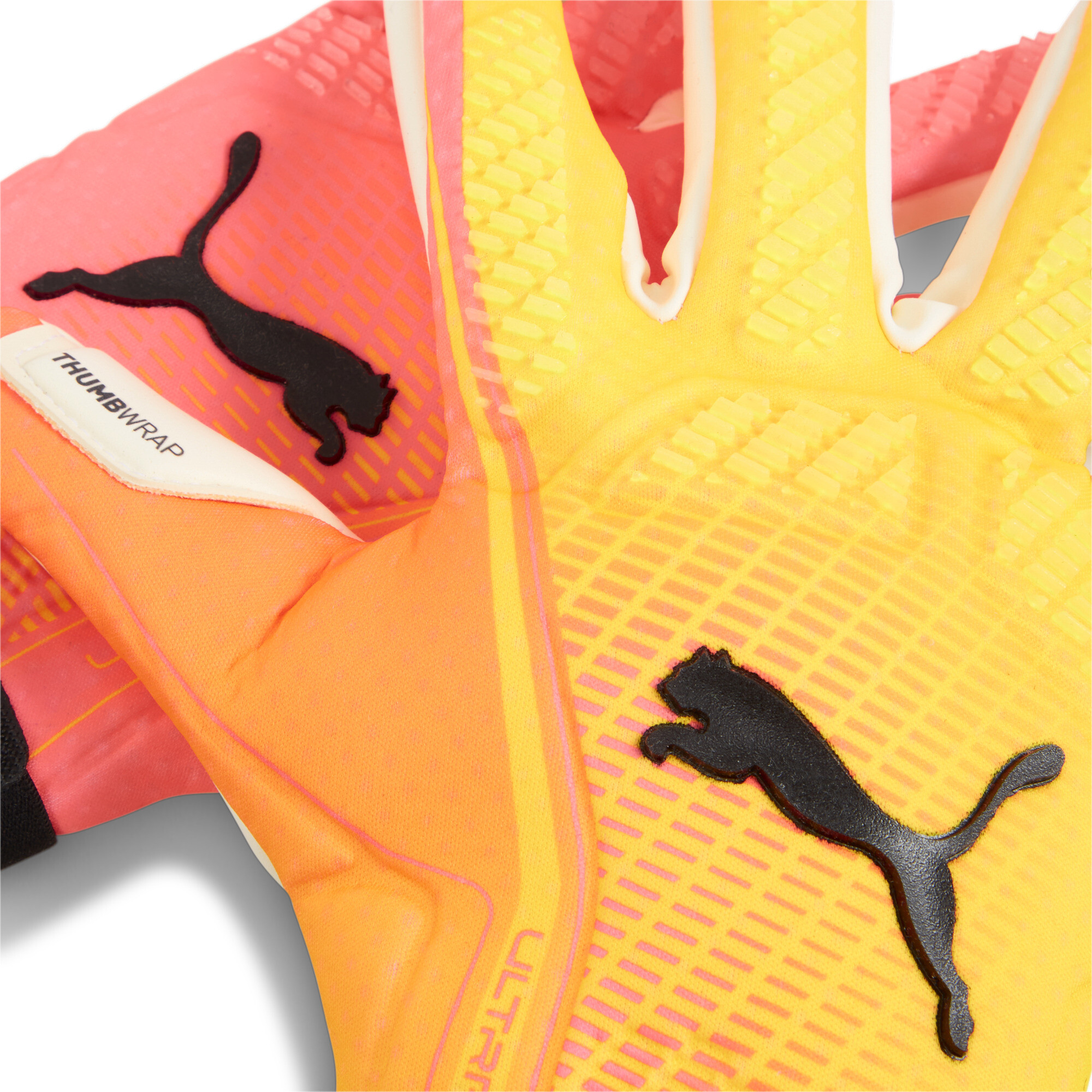 Puma ULTRA ULTIMATE TRICKS Hybrid Goalkeeper Gloves, Pink, Size 8.5, Accessories