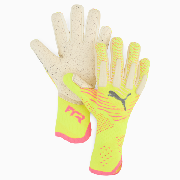 FUTURE Ultimate NC Football Goalkeeper Gloves, Yellow Alert-Sun Struck, large-MEX