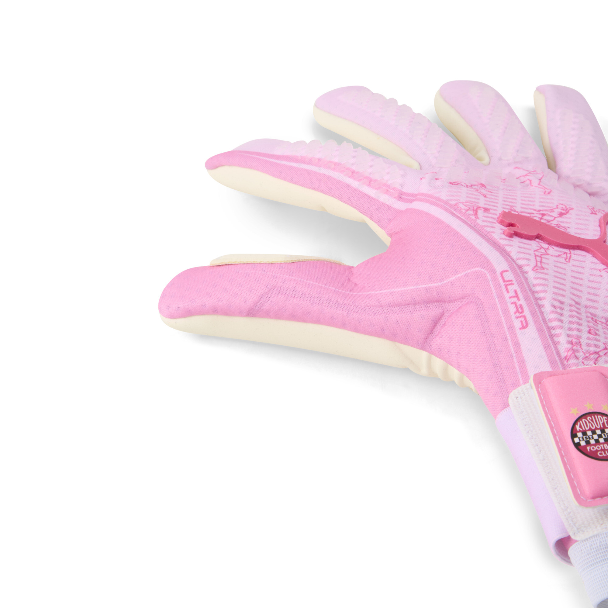 PUMA ULTRA Ultimate x KIDSUPER Hybrid Football keepershandschoenen, Roze, Maat 9,5 thumbnail 3