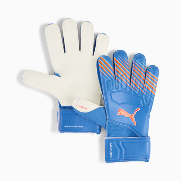 PUMA ULTRA Play Goalkeeper Gloves, Ultra Blue-Glowing Red, large-ZAF