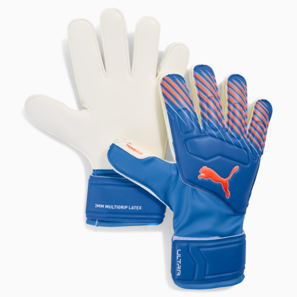 Guantes de portero PUMA ULTRA Match Protect para adolescentes, Ultra Blue-Glowing Red, large-MEX