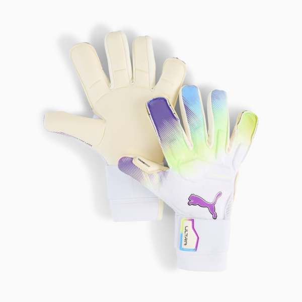 Guantes de portero híbridos PUMA ULTRA Ultimate BRILLIANCE, PUMA White-Pure Magenta-Fizzy Apple, large-MEX