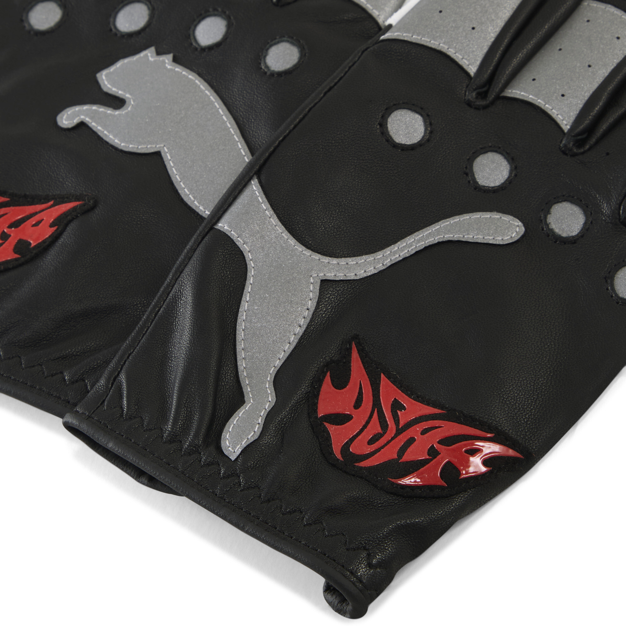 A$AP ROCKY x PUMA handschoenen, Zwart/Rood/Wit, Maat S thumbnail 2