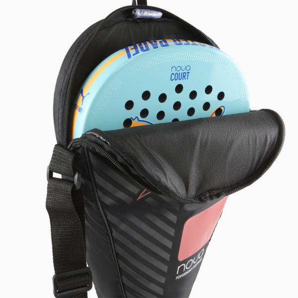 PUMA padel racket bag, Puma Black-Active Red-Puma White, large-MEX