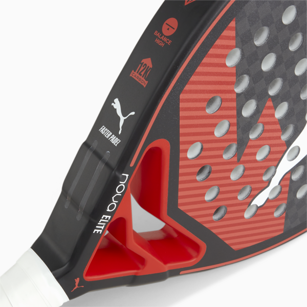 NOVA Padel Elite PWR Racket, PUMA Black-Active Red-PUMA White, large-MEX