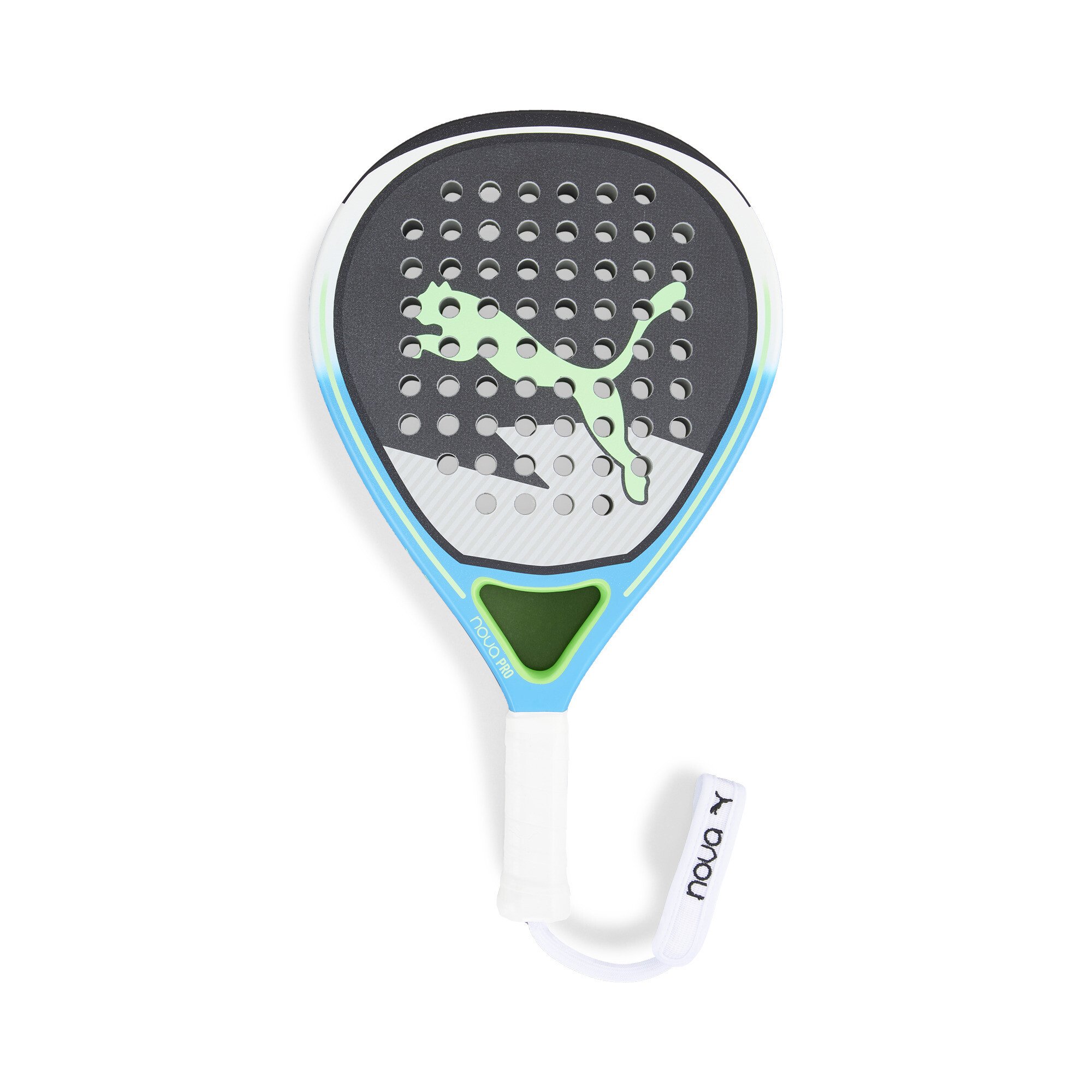 Men's PUMA NOVA Padel Pro HYB Racket in Black, Epoxy & Hardener(Resin) : 26 % Carbon & Glass Fabric : 26% 3K WOVEN : 11% EVA : 19% Paint(Fillers/Prime