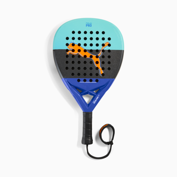 NOVA PADEL PRO Hybrid Padel Racket, Safe Lake-PUMA Black-Vivid Blue-Heat Fire, large-ZAF