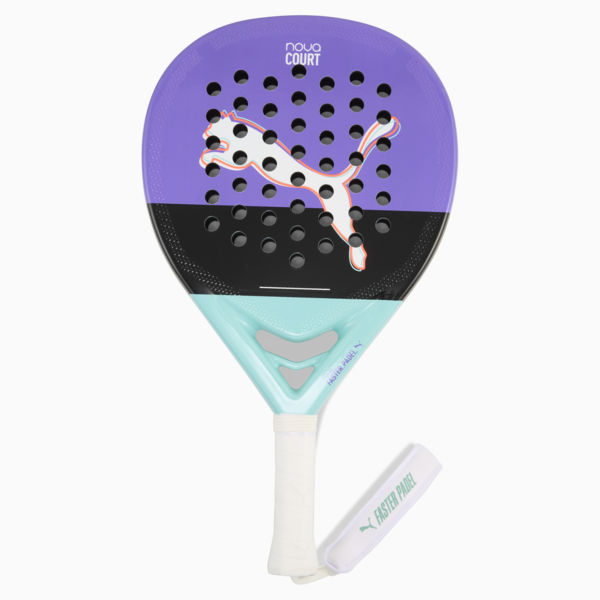 NOVA PADEL COURT Padel Racket Women, Purple Glimmer-PUMA Black-Aquatic-PUMA White, large-ZAF