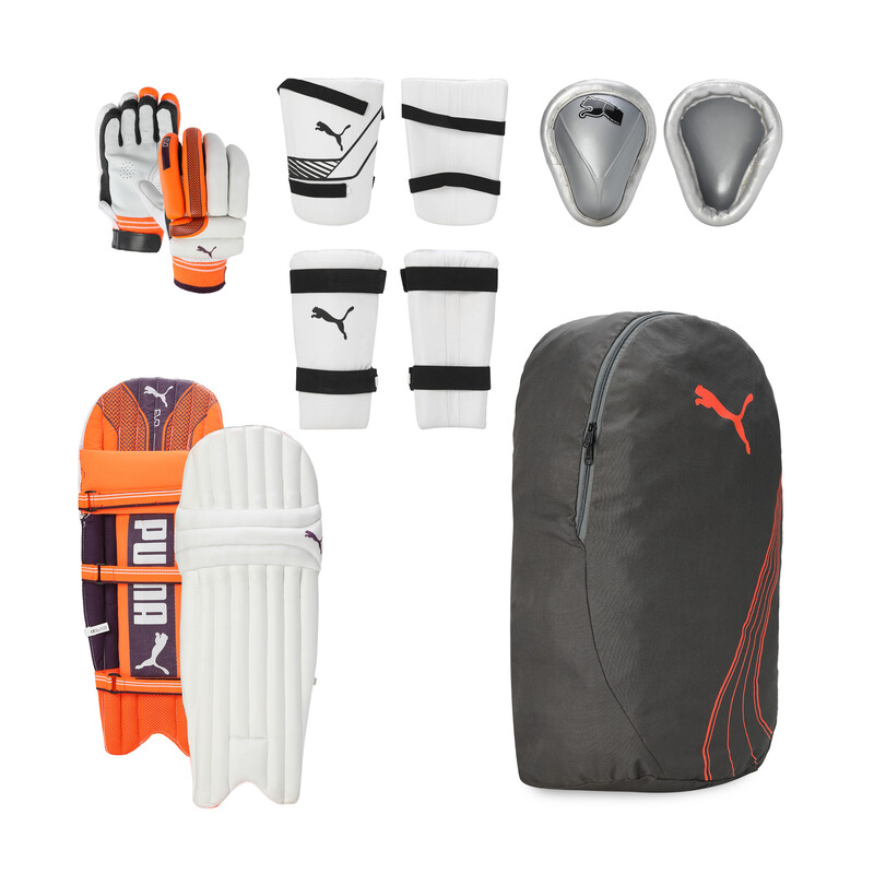 PUMA Cricket Starter Set, White/orange/purple