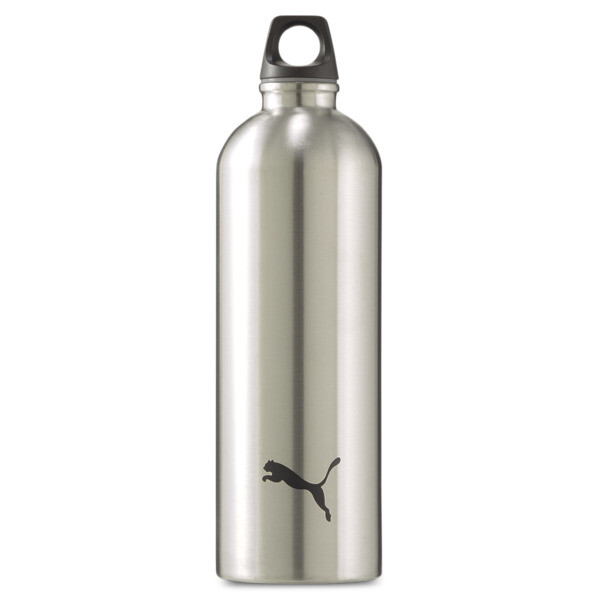 PUMA Training Stainless Steel Water Bottle, Silver, large-ZAF