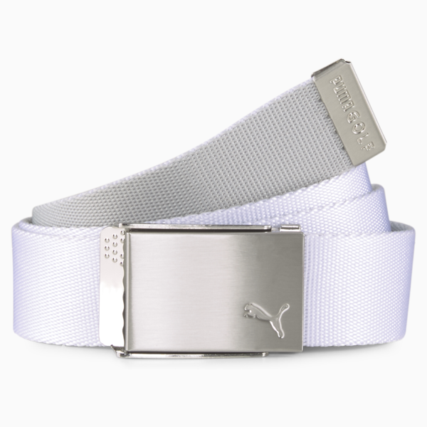 Reversible Webbing Men's Golf Belt, Bright White, large-ZAF