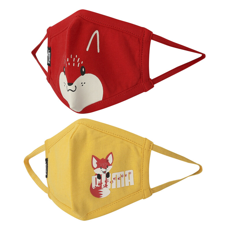 PUMA Kids Face Mask II in Red/Yellow size UA