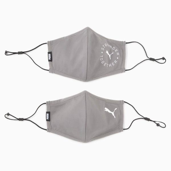 Tapabocas PUMA 3.0 (juego de 2 unidades), Steel Gray-Cat stronger together, large-ARG