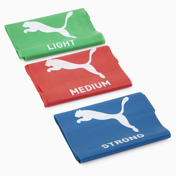 Elastic Training Exercise Bands (set of 3), Royal Blue-Puma Red-Spectra Green, large-ZAF
