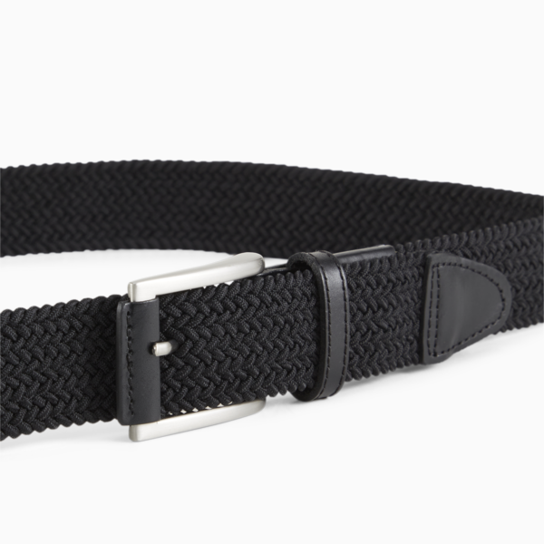 Braided Weave Men's Golf Belt, PUMA Black, large-ZAF