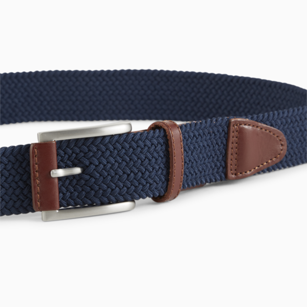 Braided Weave Men's Golf Belt, Deep Navy, large-ZAF
