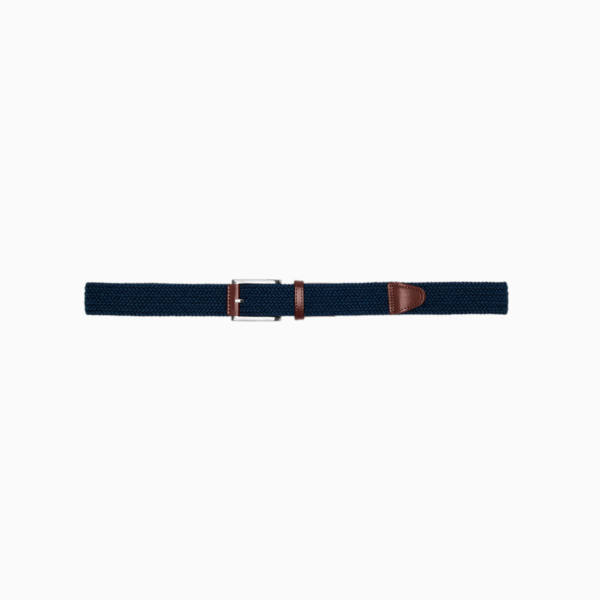 Braided Weave Men's Golf Belt, Deep Navy, large-ZAF